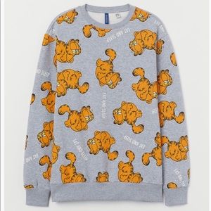 H&M Divided Fleece Garfield Graphic Sweatshirt
